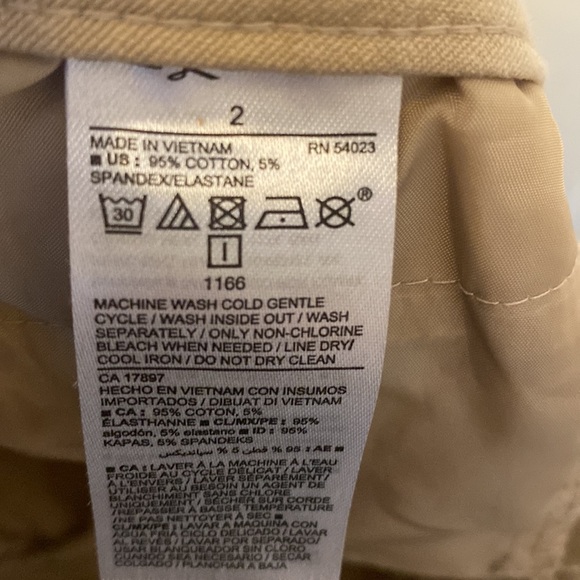 Old Navy Khaki Pixie Mid Rise Pants sz 2 - Picture 6 of 7